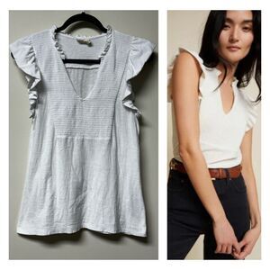 NATION LTD Habiba Fancy Tank in White, Sz L